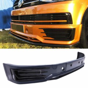 Front ABS Sportline Style Lower Lip Bumper Splitter For VW Transporter T6 2016+