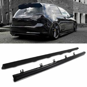 Side Skirt Extension Blade Diffuser Pair For Volkswagen Golf MK7 GTI R 14-20