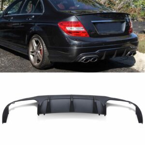 AMG Style Rear Diffuser Splitter Valance For Mercedes C Class W204 C63 12-15