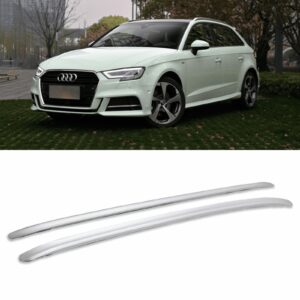 Silver Car Vehicle Luggage Roof Rails Bars Kit Pair For Audi A3 8V 8Y 5 Door 16+