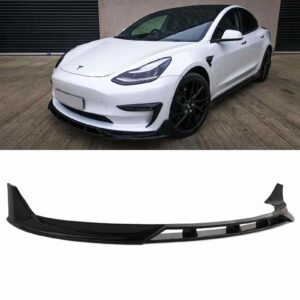 Front Splitter For Tesla Model 3 2019+ Black Fitted 2