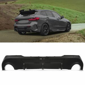 Gloss Black Dual Exit Rear Diffuser For BMW 1 Series M135i F40 2019-2024