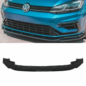 Front Bumper Splitter Gloss Black For Volkswagen Golf R-Line MK7.5 17-20