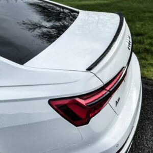 S4 Style Rear Boot Spoiler Lip Gloss Black For Audi A6 C8 2019+