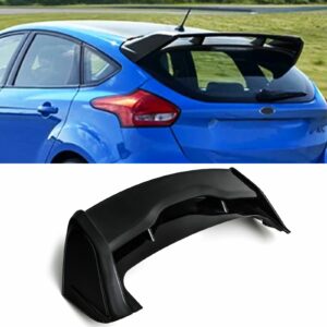 RS Style Rear Spoiler Gloss Black For Ford Focus MK3 12-18