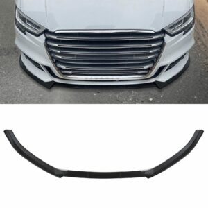 Front Splitter Lip Gloss Black For Audi A3 8V S-Line 17-20
