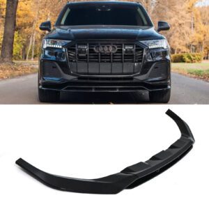 Front Splitter Lip Gloss Black For Audi Q7 SQ7 S-Line 20+