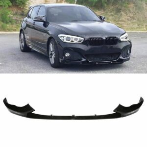 Front Splitter MP Style Lip Gloss Black For BMW 1 Series F20 LCI 15-19