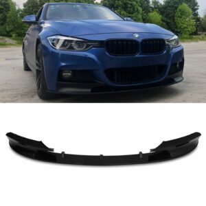 Front Splitter M Sport Style Lip Gloss Black For BMW 3 Series F30 12-18
