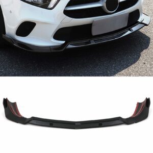 Front Splitter Lip Gloss Black For Mercedes Benz A Class W177 18-23