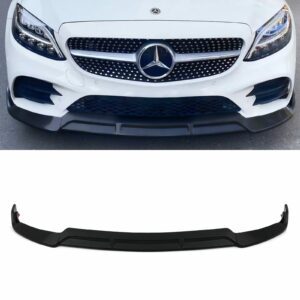 Front Splitter Lip Gloss Black For Mercedes C Class Sport W205 19-21