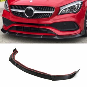 Front Lower Lip Splitter Gloss Black For Mercedes Benz CLA C117 16-19