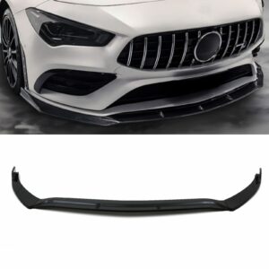 Front Lip Splitter Gloss Black For Mercedes Benz CLA C118 2019+