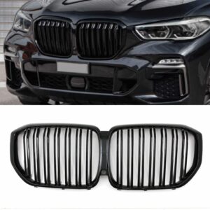 Gloss Black Double Slat Front Grille For BMW X5 G05 2019+