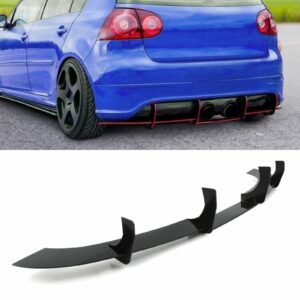 Rear Blade Diffuser Gloss Black For Volkswagen Golf R32 MK5 05-09