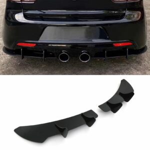 Rear Blade Diffuser Gloss Black For Volkswagen Golf R MK6 09-12