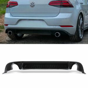 Rear Diffuser Lip Gloss Black For Volkswagen Golf GTI MK7.5 17-20