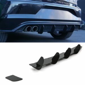 Rear Blade Diffuser Gloss Black For VW Volkswagen Polo MK6 GTI 2018+