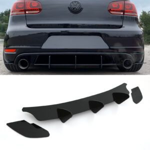 Rear Blade Diffuser Gloss Black For Volkswagen Golf GTI MK6 09-12