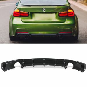 Gloss Black Dual Exit Rear Diffuser For BMW 3 Series F30 12-19
