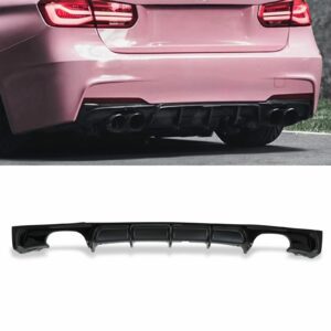 Gloss Black Quad Exit Rear Diffuser For BMW 3 Series F30 12-18