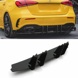 Rear Blade Diffuser Gloss Black For Mercedes Benz A Class W177 2018+