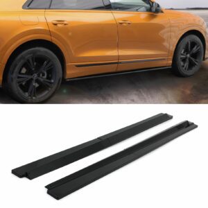 Gloss Black Side Skirts For Audi Q8 S-Line 2018+