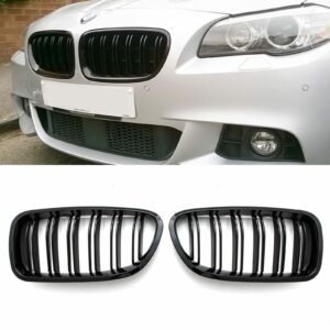Gloss Black Double Slat Kidney Grille For BMW 5 Series F10 F11 10-16
