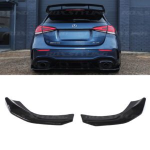 Gloss Black Rear Bumper Spats AMG Style For Mercedes A Class W177 2018+
