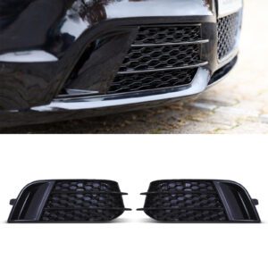 Gloss Black Front Fog Light Surround RS Style For Audi A1 8X 10-15