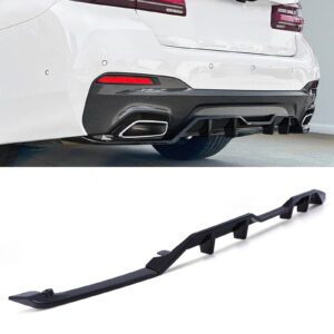 Rear Diffuser Valance Gloss Black For BMW 5 Series Saloon G30 LCI 20-23