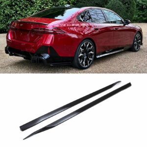 Gloss Black Side Skirts M Performance Style For BMW 5 Series G60 2023+