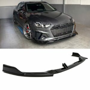 Gloss Black Front Splitter For Audi A4 B9.5 20-24