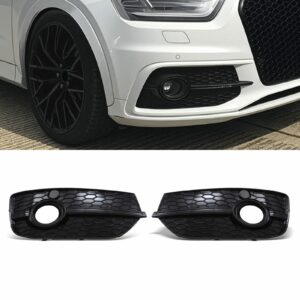 Gloss Black Front Fog Light Surround Pair RSQ3 Style For Audi Q3 8U 11-15