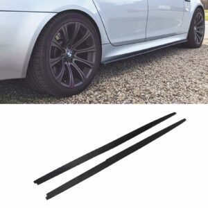 Gloss Black Side Skirts For BMW 5 Series E60/E61 03-10