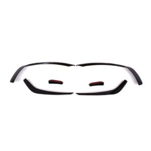 Gloss Black Front Canards and Fog Light Surrounds For Mercedes Benz A-Class W176 Pre-Facelift 13-15