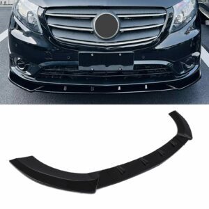 Gloss Black Front Bumper Splitter For Mercedes Vito W447 14-23