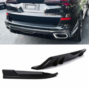 Gloss Black Rear Diffuser Lip with Spats For BMW X5 SUV G05 2019+
