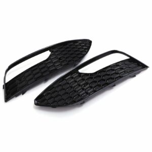 Gloss Black Front Fog Light Surround PAIR RS3 Style For Audi A3 8V 13-16