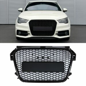 Gloss Black Front Badgeless Grille RS Style For Audi A1 8X 10-15