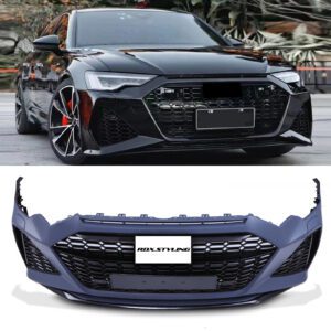 Primed Front Bumper RS6 Style For Audi A6 C8 2019-2024