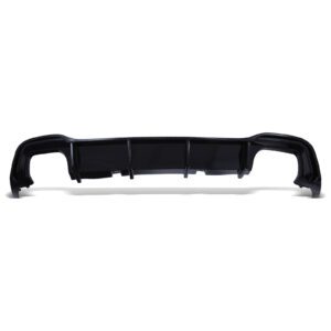 Gloss Black Twin Exit Exhaust Rear Diffuser For VW Golf MK8 GTI 20+