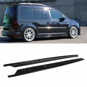 Gloss Black Side Skirts For VW Caddy MK5 LWB 2020+