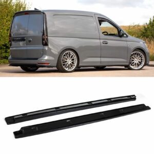 Gloss Black Side Skirts Lip Extensions For VW Caddy MK5 SWB 2020+