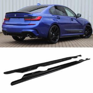 Gloss Black M Sport Style Side Skirts Splitter Lip For BMW 3 Series G20 G21 2019+
