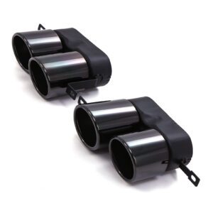 Gloss Black Quad Exhaust Tips For BMW 3 Series G20 G21 2019+