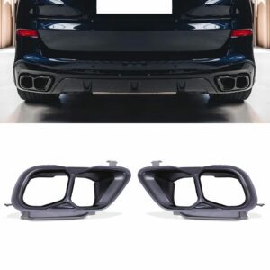 Gloss Black Quad Tailpipes For BMW X5 G05 / X6 G06 / X7 G07 2018+