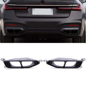 Gloss Black Exhaust Tips For BMW 7 Series G11 2019-2022