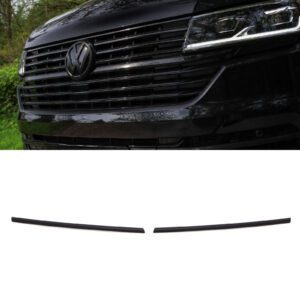 Matte Black 2 Piece Short Grille Trims For VW Transporter T6.1 19-24