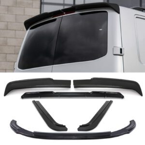 Gloss Black Aero Lowline Body Kit For VW Transporter T6 T6.1 Barn Door 16-24